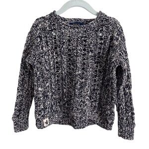 Ralph Lauren Polo Kids 3 / 3T Sweater Navy Blue Marled Crew Neck Knit Preppy